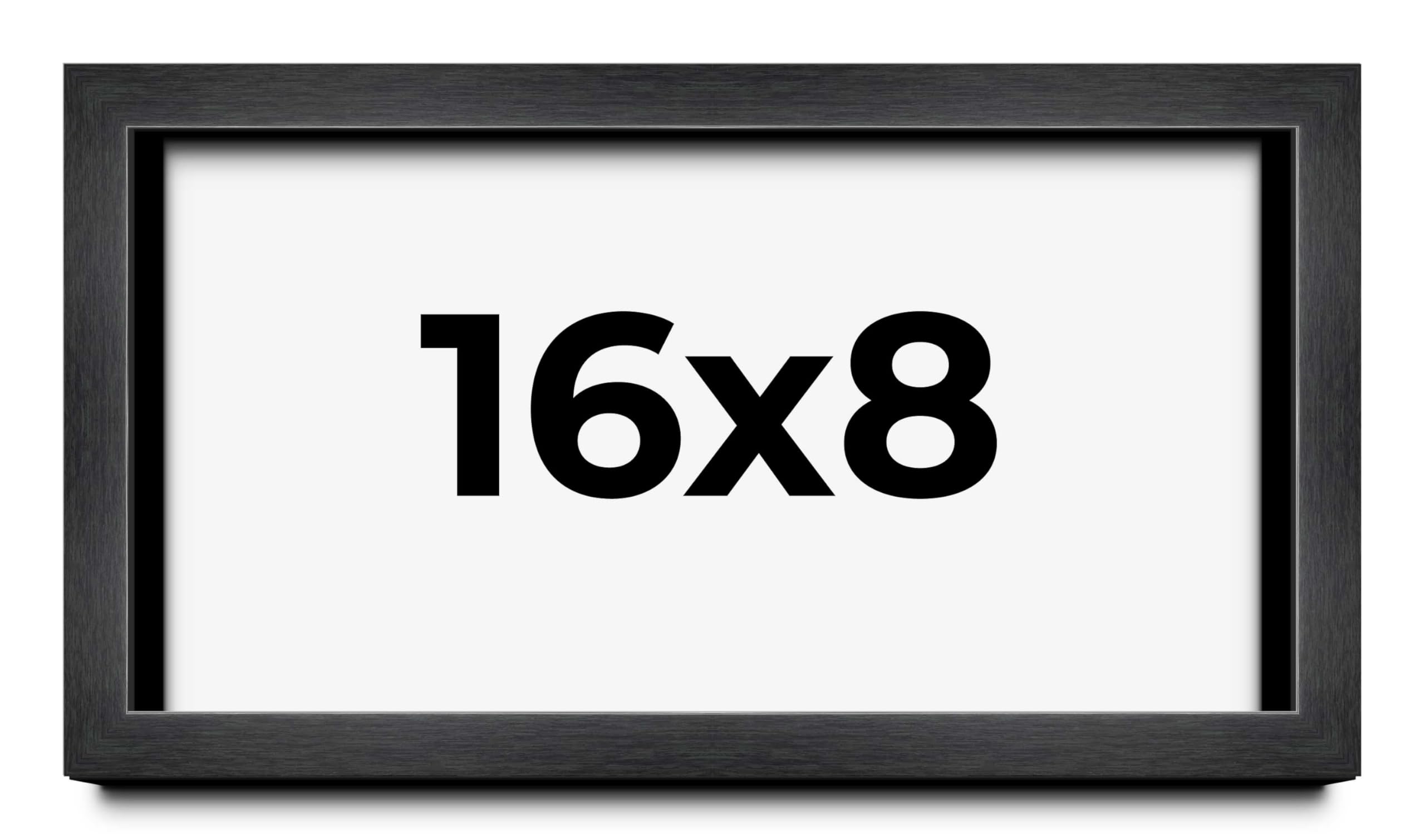 8x16 Shadow Box Frame Charcoal Black - 1