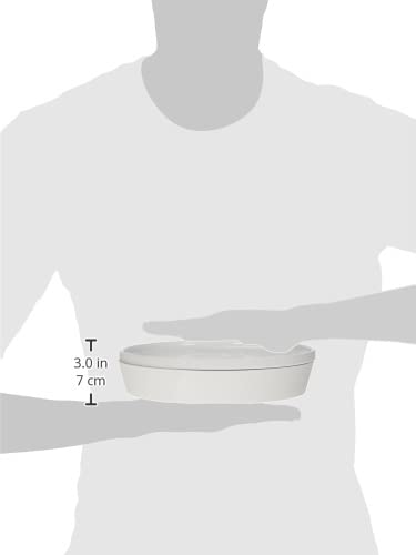 L'Econome French Dinner Plate and Bowl Set - Luxury Porcelain Dishware, Stackable Ceramic Bowl & Plate Set, Made in France, Microwave & Dishwasher Safe, 24cm - White | Elegant Dining for Restaurants, Weddings & Home Entertaining