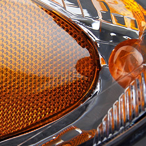 AKKON Replacement Headlights for Chrysler PT Cruiser - Black Bezel Headlamp Assembly Pair (Driver & Passenger Side) | OE Style Direct Fit | Perfect for Night Driving & Car Restoration Projects