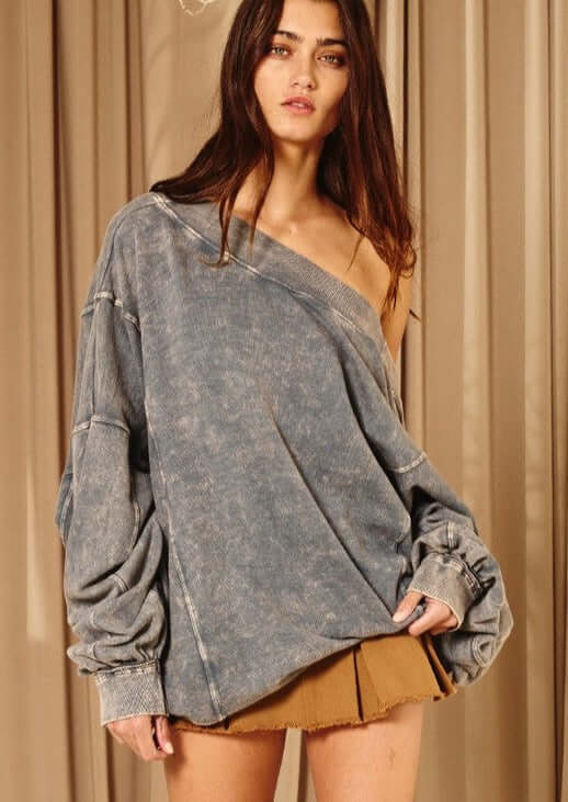 Reversible Twist Sweatshirt for Women - Soft & Comfortable Pullover Hoodie Made in USA - Perfect for Casual Wear, Gym, and Travel