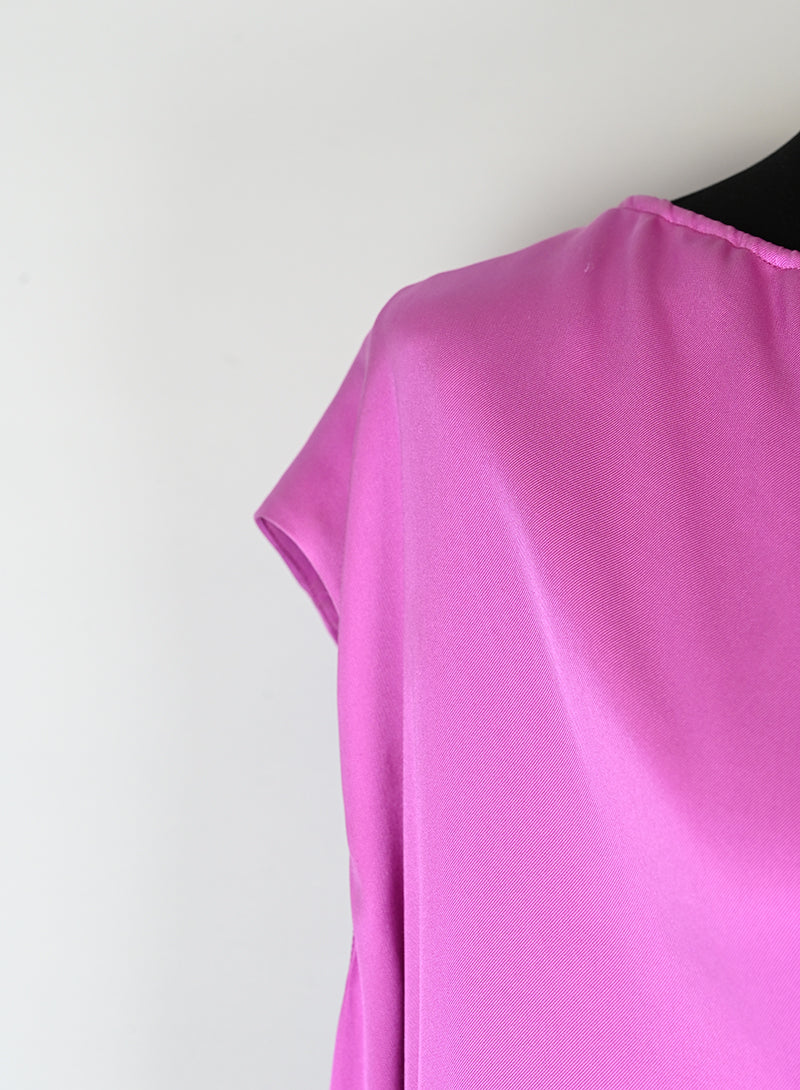Balenciaga Purple Silk Long Dress Size 40 - Elegant Evening Gown for Parties & Special Occasions