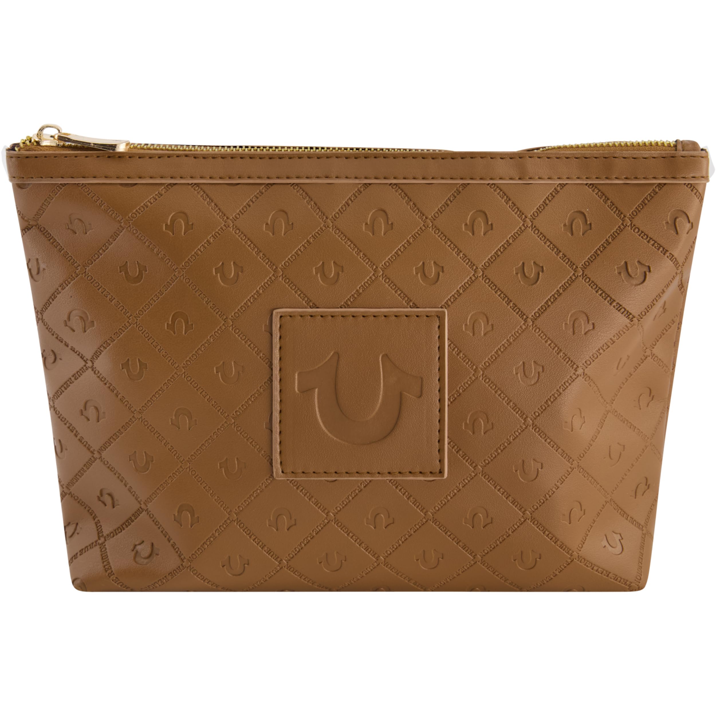 True Religion Women's Makeup Bag - Small Travel Cosmetic Case with Zipper Pouch Organizer for Toiletries, Jewelry & Accessories | Perfect for Travel, Gym & Daily Use