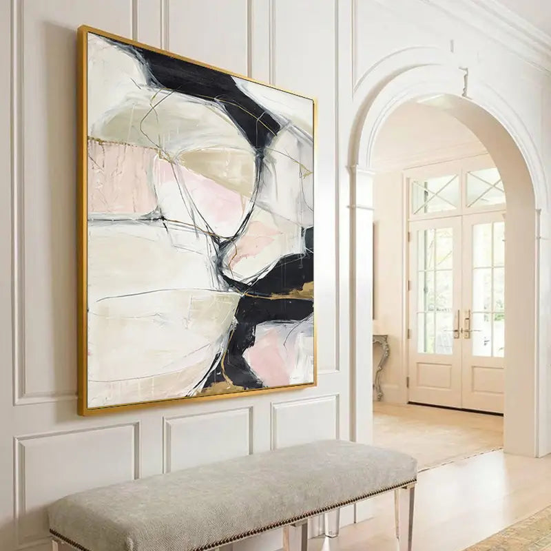 Abstract Painting #AB 005 - Modern Wall Art for Living Room, Bedroom & Office Decor | Handmade Canvas Artwork