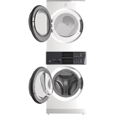 Electrolux ELTE730CAW 5.1 Cu. Ft. Front Load Washer & 8 Cu. Ft. Electric Dryer Laundry Tower in White - Perfect for Small Spaces & Energy-Efficient Home Laundry