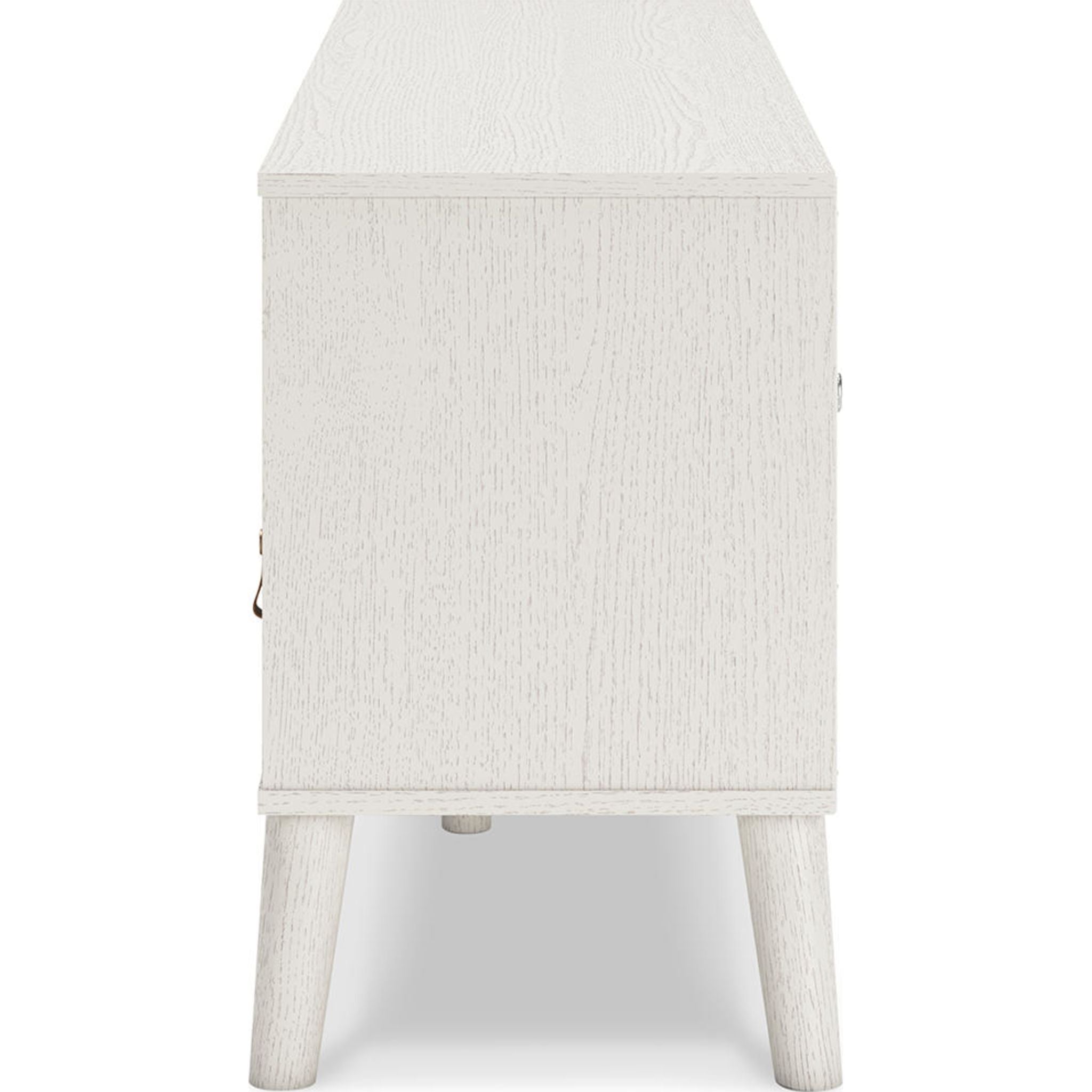 Aprilyn Modern TV Stand for Living Room - White, Sturdy Wooden Entertainment Center with Storage Shelves for Flat Screen TVs up to 65