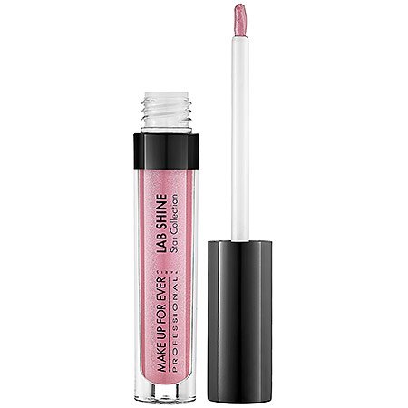 MAKE UP FOR EVER Lab Shine Lip Gloss Star Collection - S20 Shimmering Pink, 0.09 oz / 2.7ml, High Shine Lip Gloss for Plump Lips - Perfect for Date Night & Special Occasions