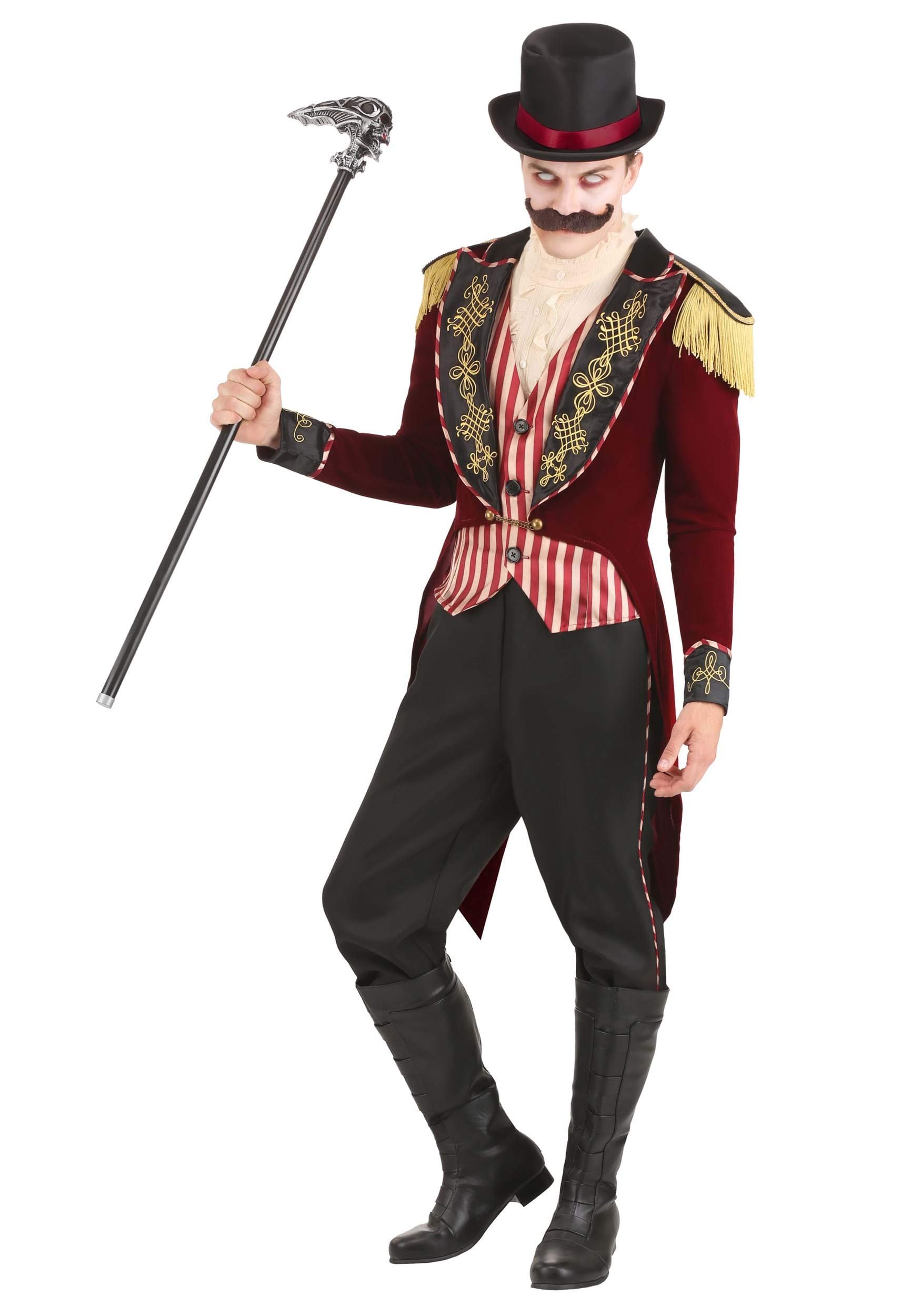 Scary Ringmaster Costume for Men - Small Size | Halloween, Cosplay & Circus Themed Party Outfit