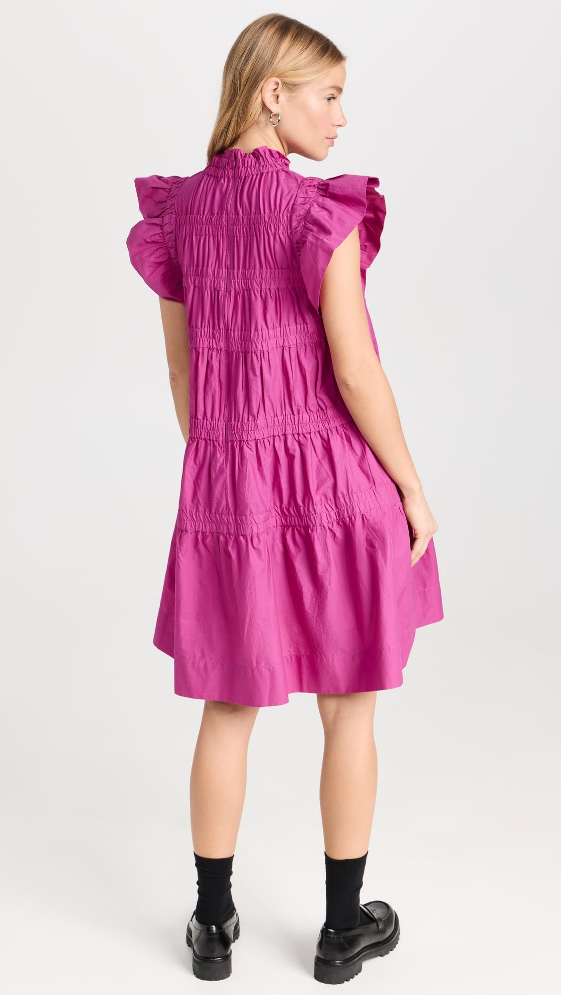 Women's Steph Cotton Flutter Sleeve Tunic Dress - Soft & Comfortable Casual Summer Dress for Beach, Vacation & Everyday Wear
