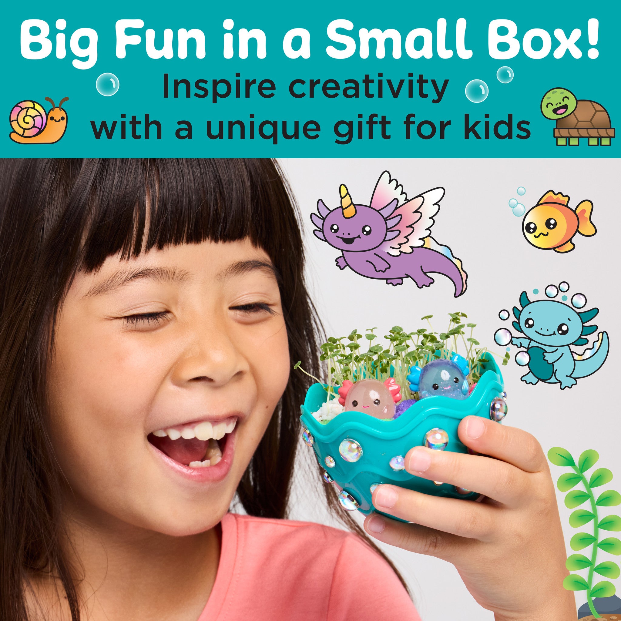 Mini Garden Axolotl Plush Toy - Cute Stuffed Animal for Kids & Collectors | Perfect for Bedroom Decor, Birthday Gifts & Kawaii Lovers #6501000