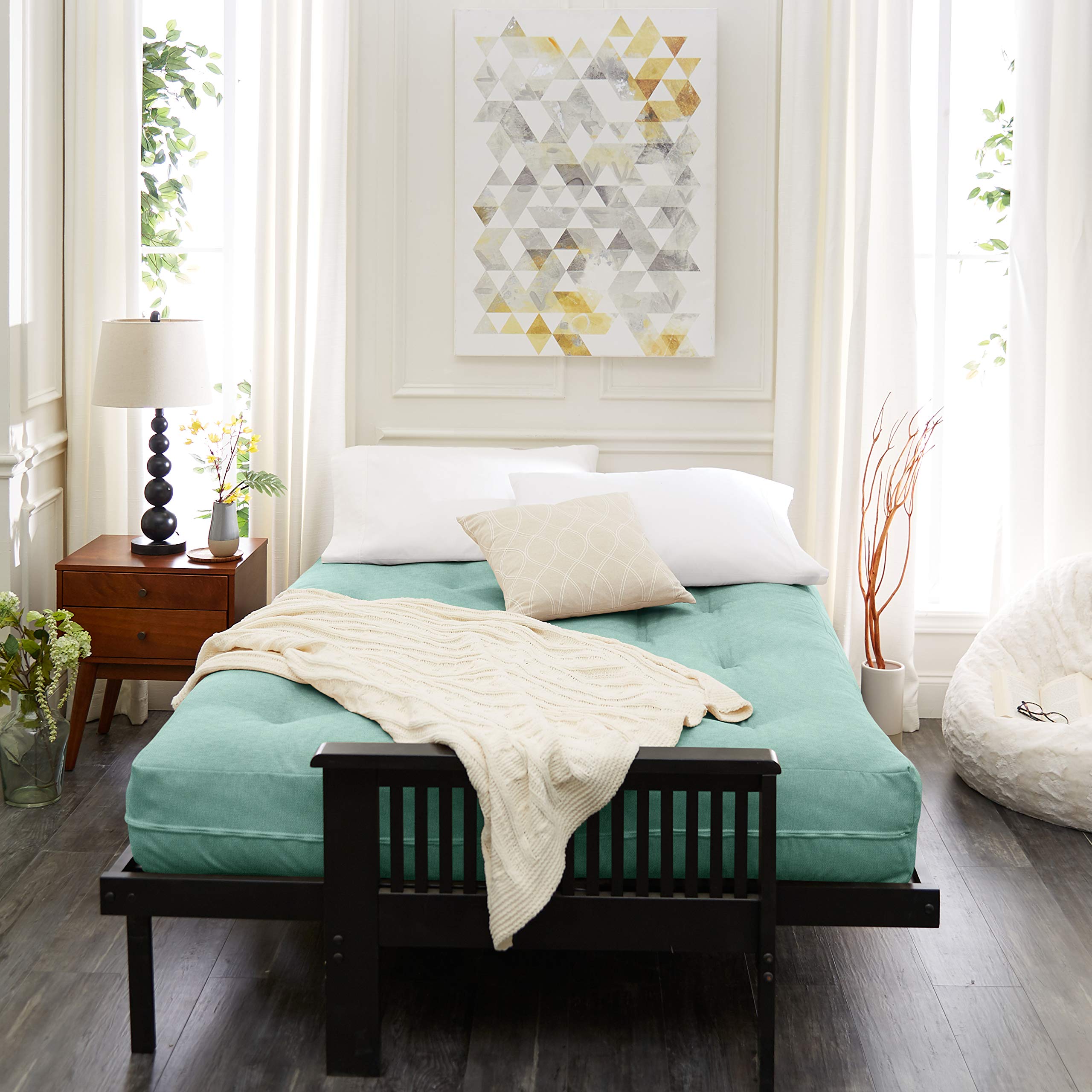 Trupedic 10-inch Queen Size Futon Mattress - Comfortable & Supportive for Guest Beds, Dorms, and Small Spaces