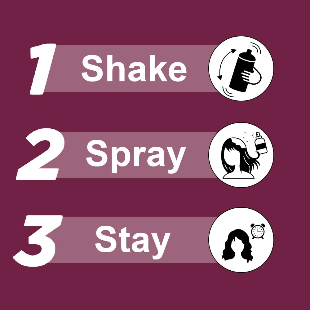 BEAUTYRELAY LONDON E Hair Ammonia-Free Natural Instant Hair Color Spray - Covers Gray & Black Hair Instantly, Easy to Use, Perfect Match & Blend for Brown Hair (1 Count) - Great for Touch-Ups, Root Coverage, and Quick Hair Color Fixes Between Salon Visits