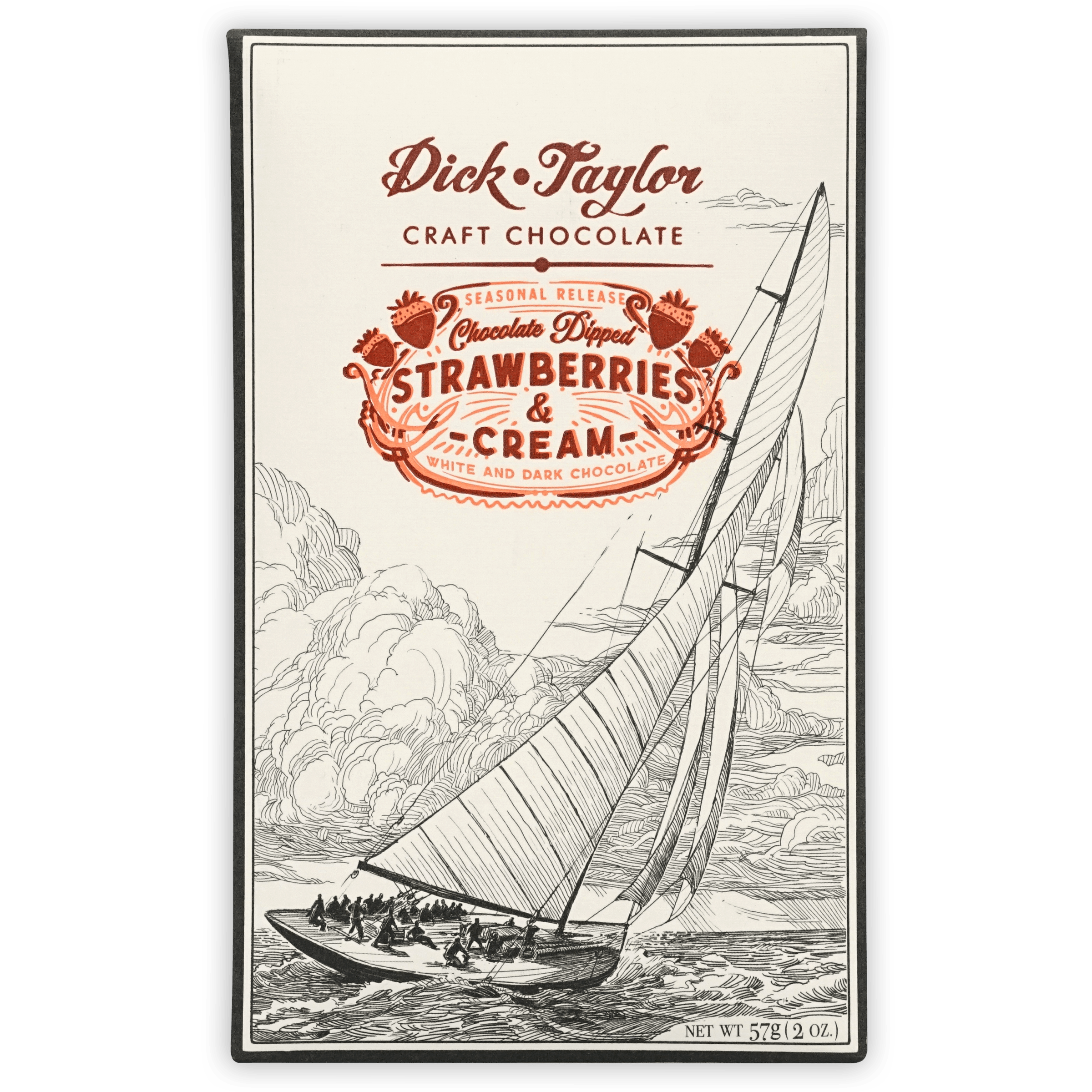 Dick Taylor Strawberries & Cream Dark Chocolate Bar - Premium Handcrafted Artisan Chocolate - Perfect for Gifts, Desserts & Romantic Occasions