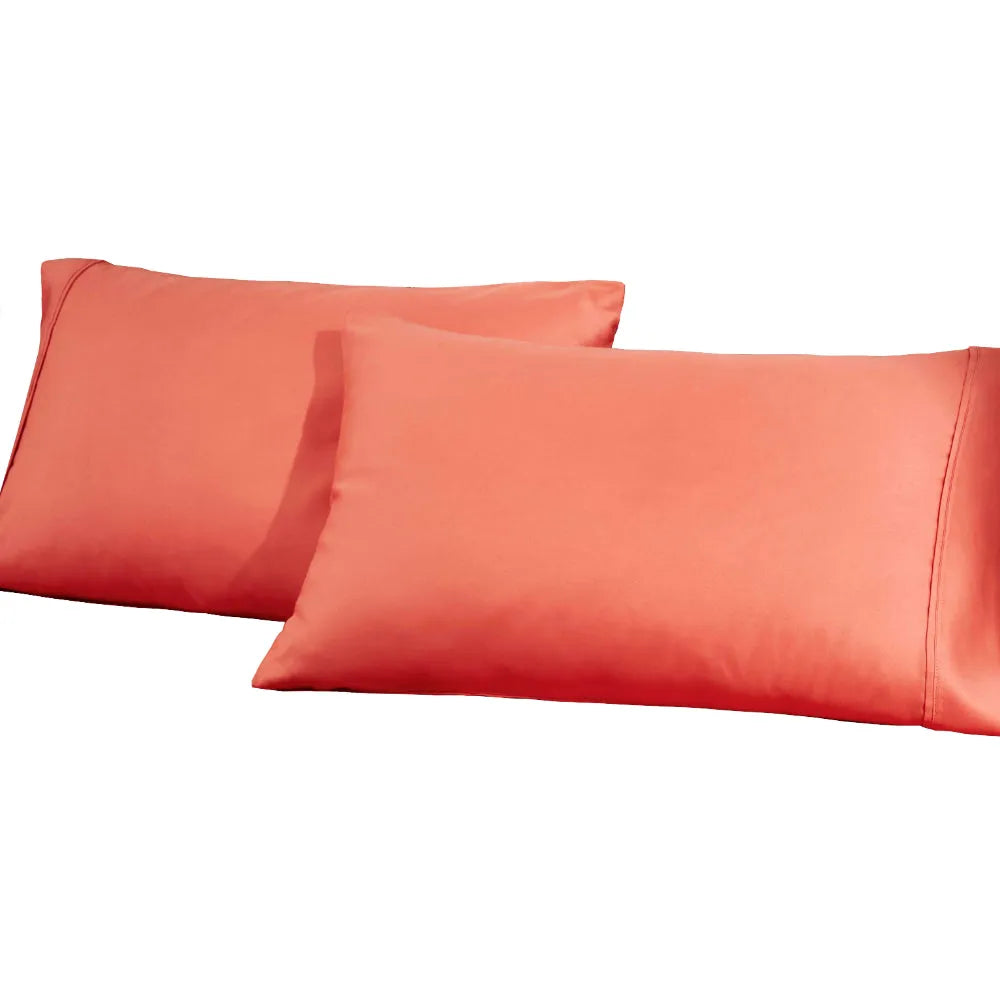 Premium 1200 Thread Count Cotton Blend 2-Piece Solid Pillowcase Set - Ultra Soft & Breathable Bedding for Side Sleepers & Hot Sleepers - Perfect for Master Bedroom, Guest Room & Luxury Hotels