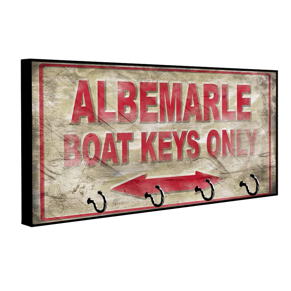 Brotherhood Albemarle Boat Key Holder - Wall Mount Key Organizer Rack for Home, Office & Boat Keys - Decorative Hooks for Key Rings & Accessories - Perfect for Entryway, Mudroom & Marine Use
