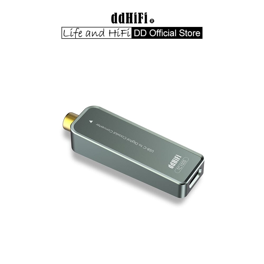 DD ddHiFi TC100S Portable Digital Interface & RC100C RCA OCC Coaxial Cable (Detachable Version) - High-Quality Audio Connection for Home Theater, Studio & Hi-Fi Systems