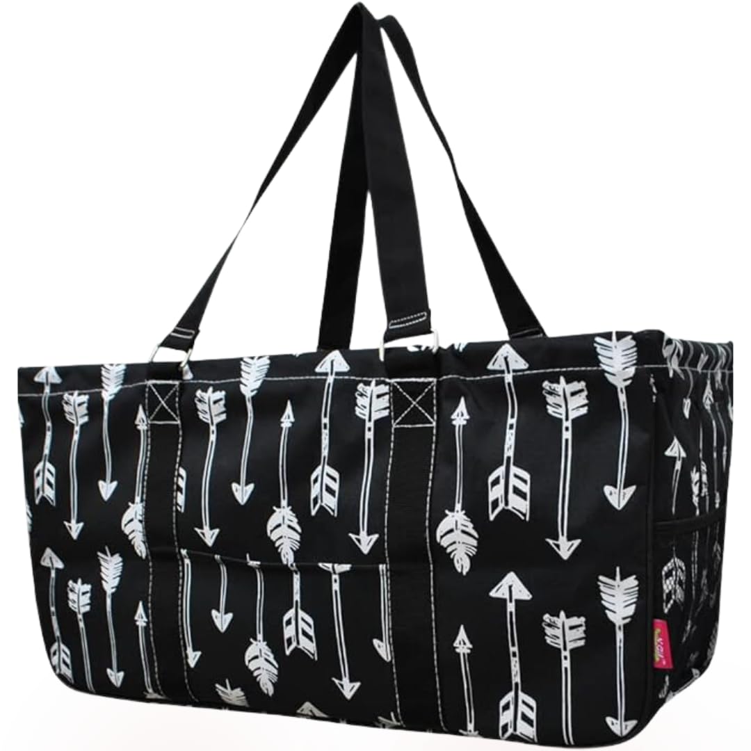 NGIL Large Reusable Grocery Tote Bag - Foldable for Shopping, Beach & Picnic