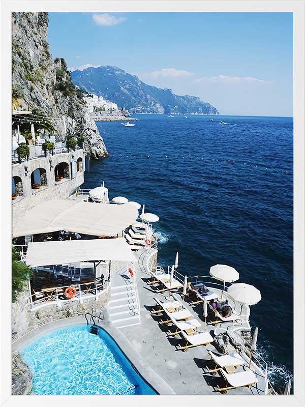 Cliffs of Capri Poster - Stunning Italian Coastal Wall Art Print for Home & Office Decor - Perfect for Living Room, Bedroom or Gift