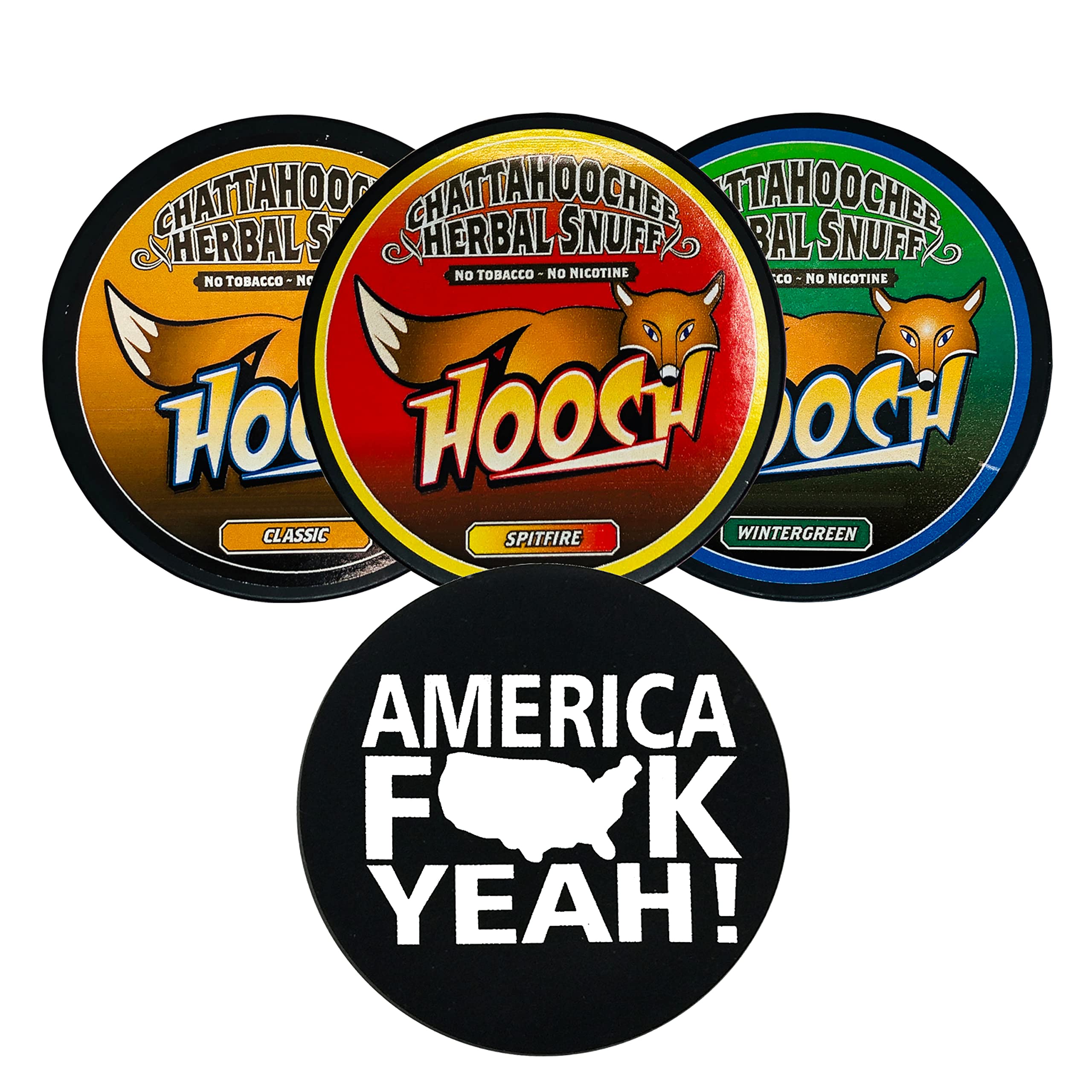3 Can Variety Sampler (Classic, Spitfire & Wintergreen) Rough Cut Chewing Tobacco with DC Crafts Nation Skin Can Cover - American Made - Perfect for Outdoor Activities, Camping & Road Trips