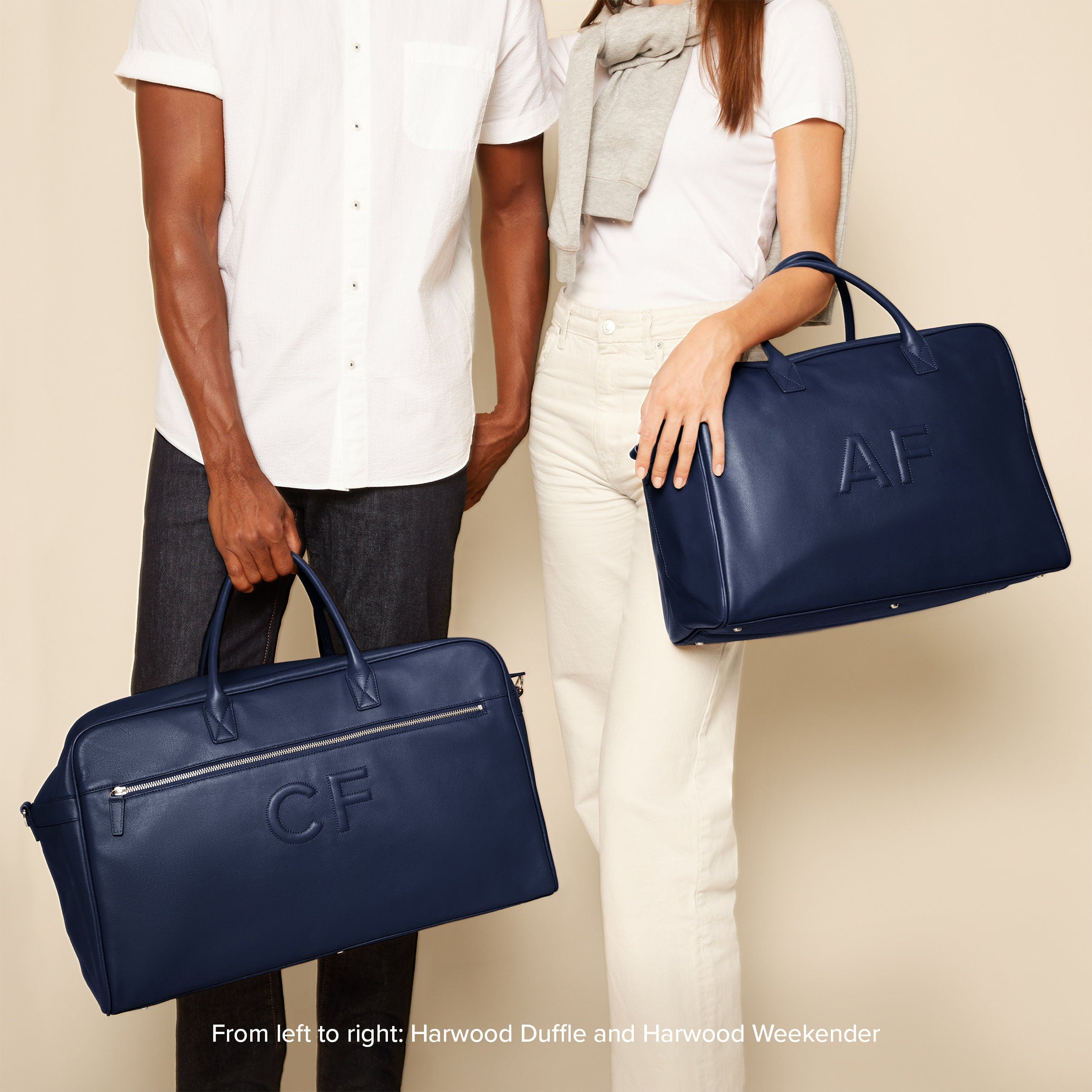 Harwood Weekender Duffle Bag - Navy Blue Travel Bag for Men & Women, Perfect for Gym, Work, and Weekend Getaways