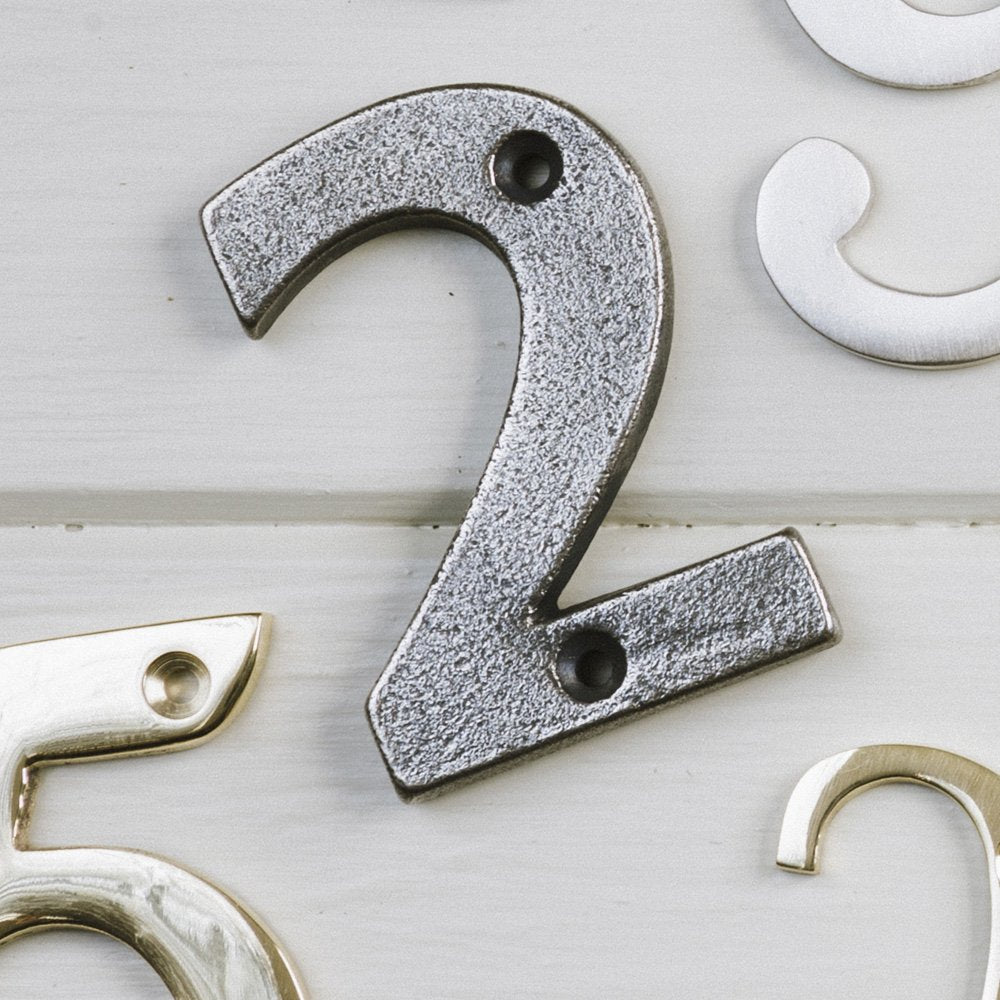 House Numbers 0-9 in Pewter - Durable & Weatherproof Address Plaques for Home, Mailbox, or Business - Perfect for Curb Appeal & Easy Identification