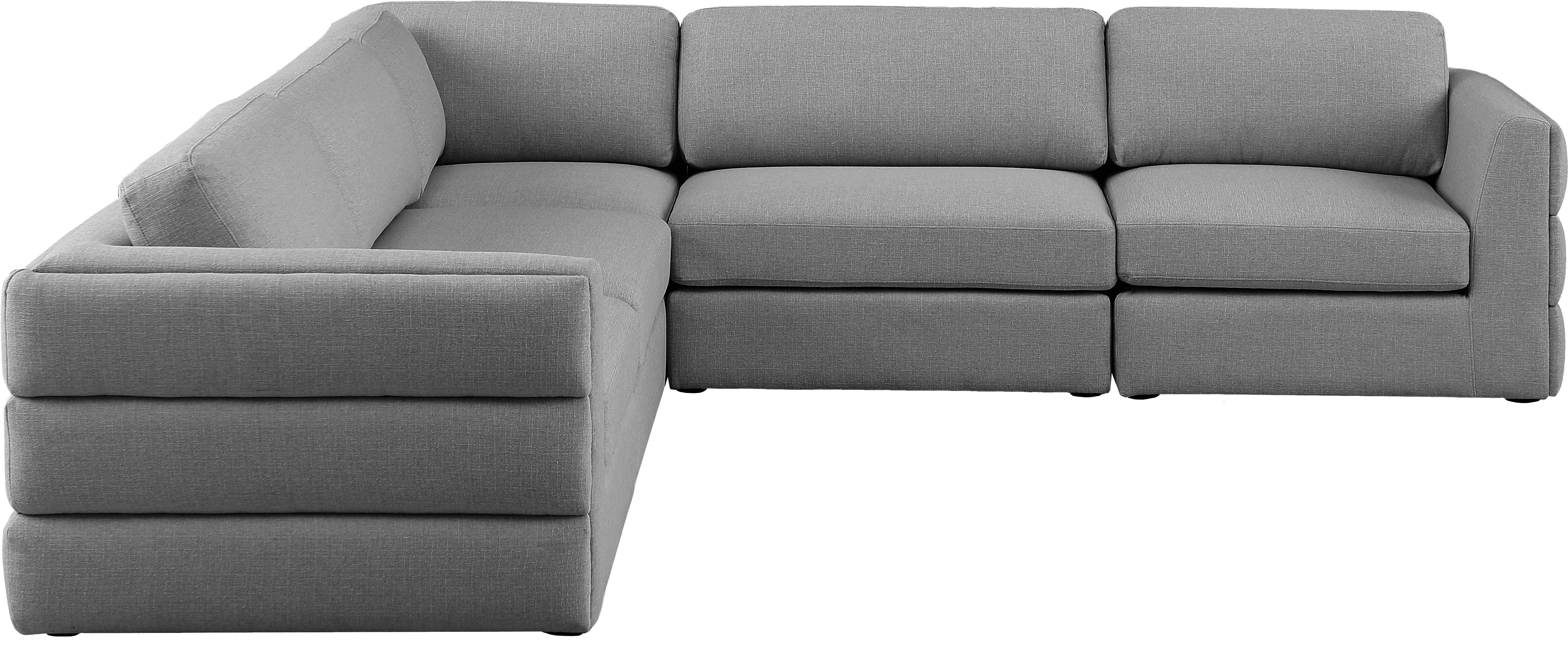 Beckham Durable Linen Texture Fabric Modular Sectional Sofa - Modern Living Room Furniture for Home & Office Comfort