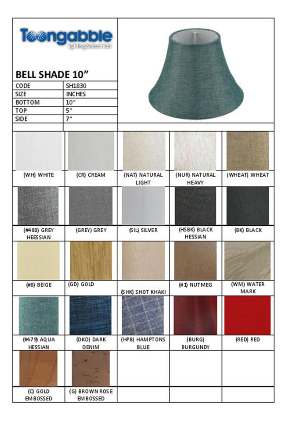 5.10.7 Inch Bell Lamp Shade - Burgundy Red Fabric Light Fixture Cover for Table Lamps, Floor Lamps & Ceiling Lights - Perfect for Living Room, Bedroom & Office Decor