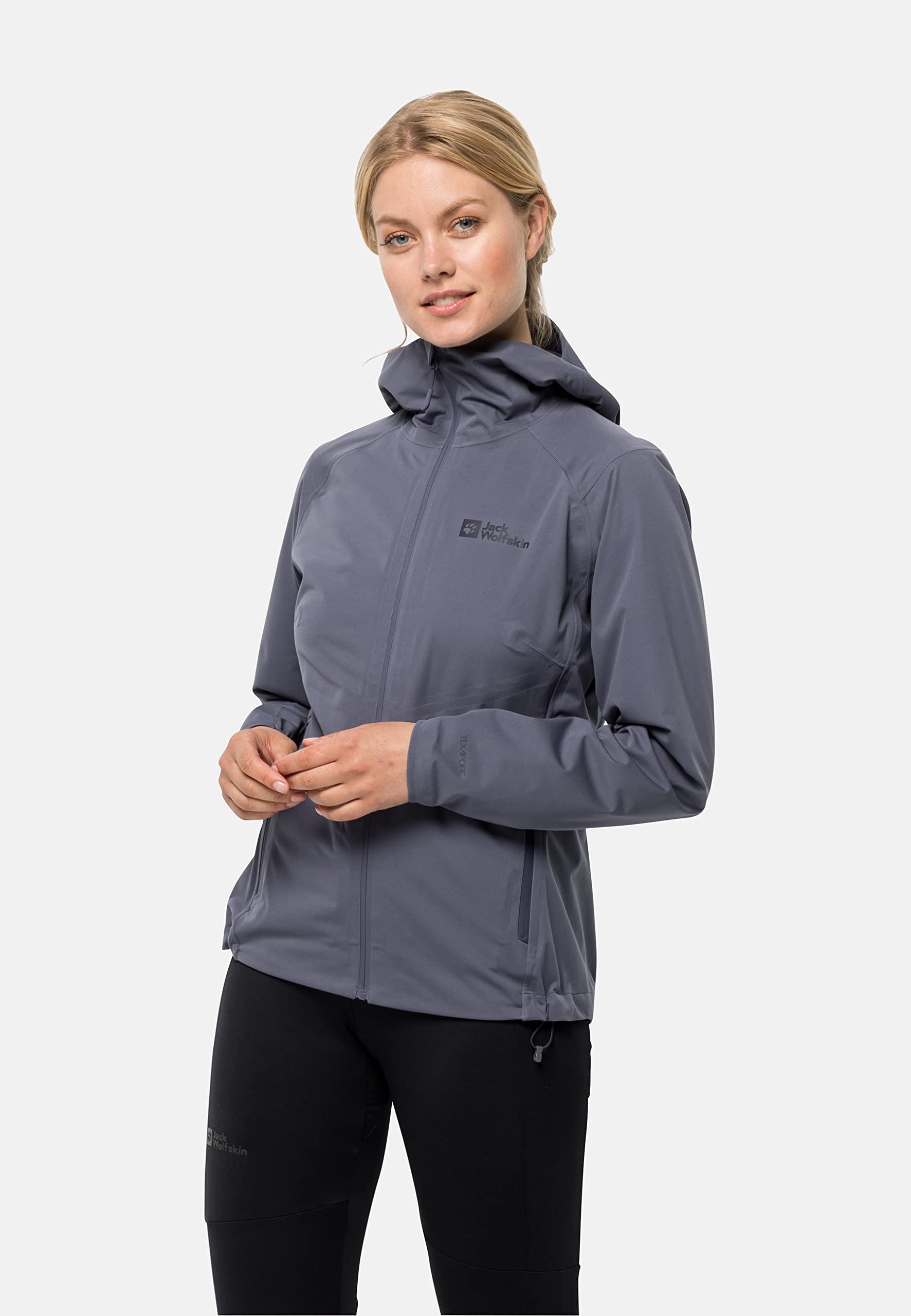 Jack Wolfskin Women's Jacket - Waterproof, Windproof & Breathable Outdoor Jacket for Hiking, Camping & Travel