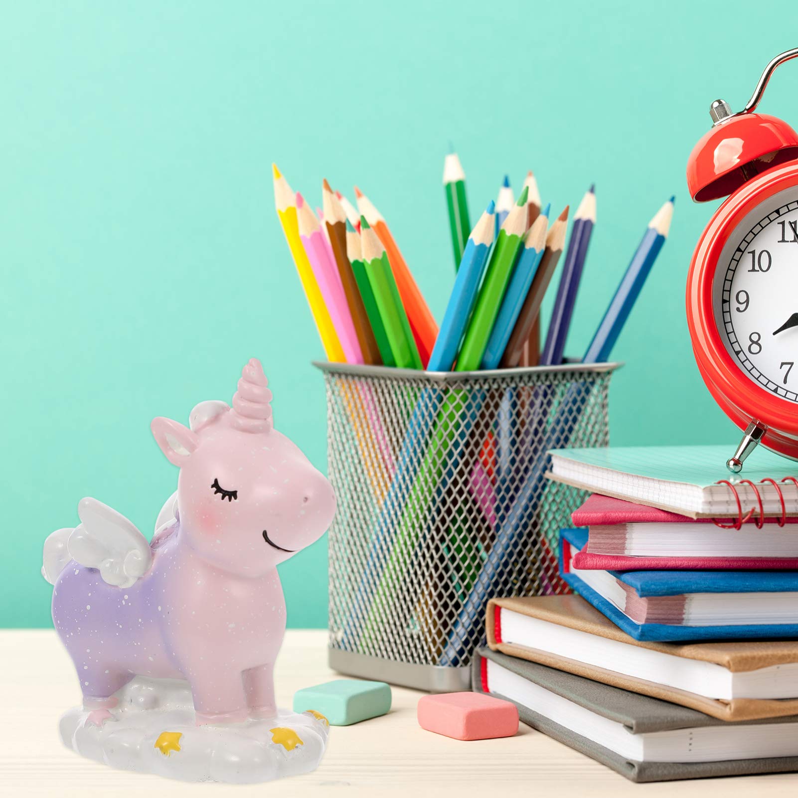 Cartoon Unicorn Cake Topper - Birthday Party Cake Decoration Ornaments, Unicorn Cake Accessories for Kids Birthday, Baby Shower & Wedding Celebrations