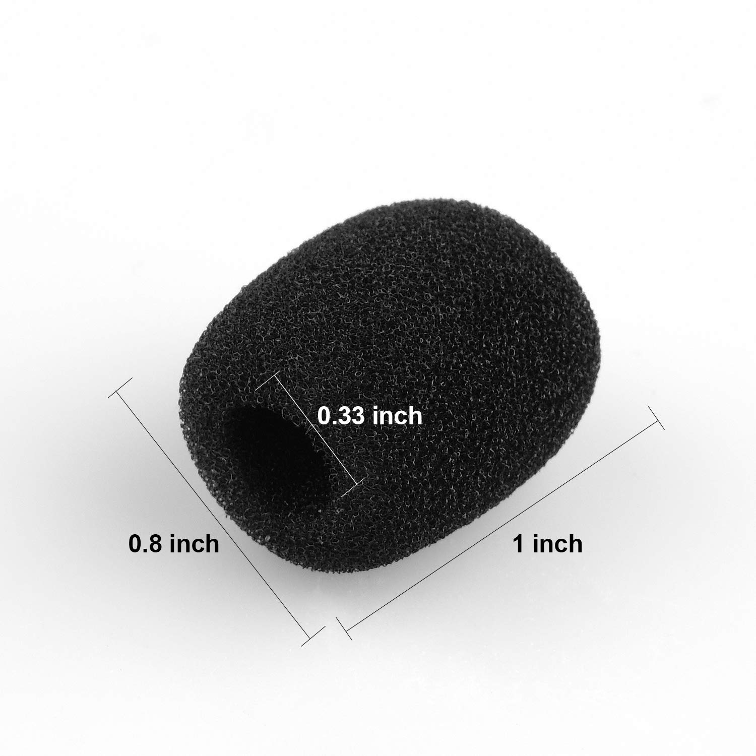 ChromLives Lapel Microphone Windscreens - Black Foam Covers (10 Pack) for Lavalier Mics - Perfect for Podcasting, Interviews & Live Streaming