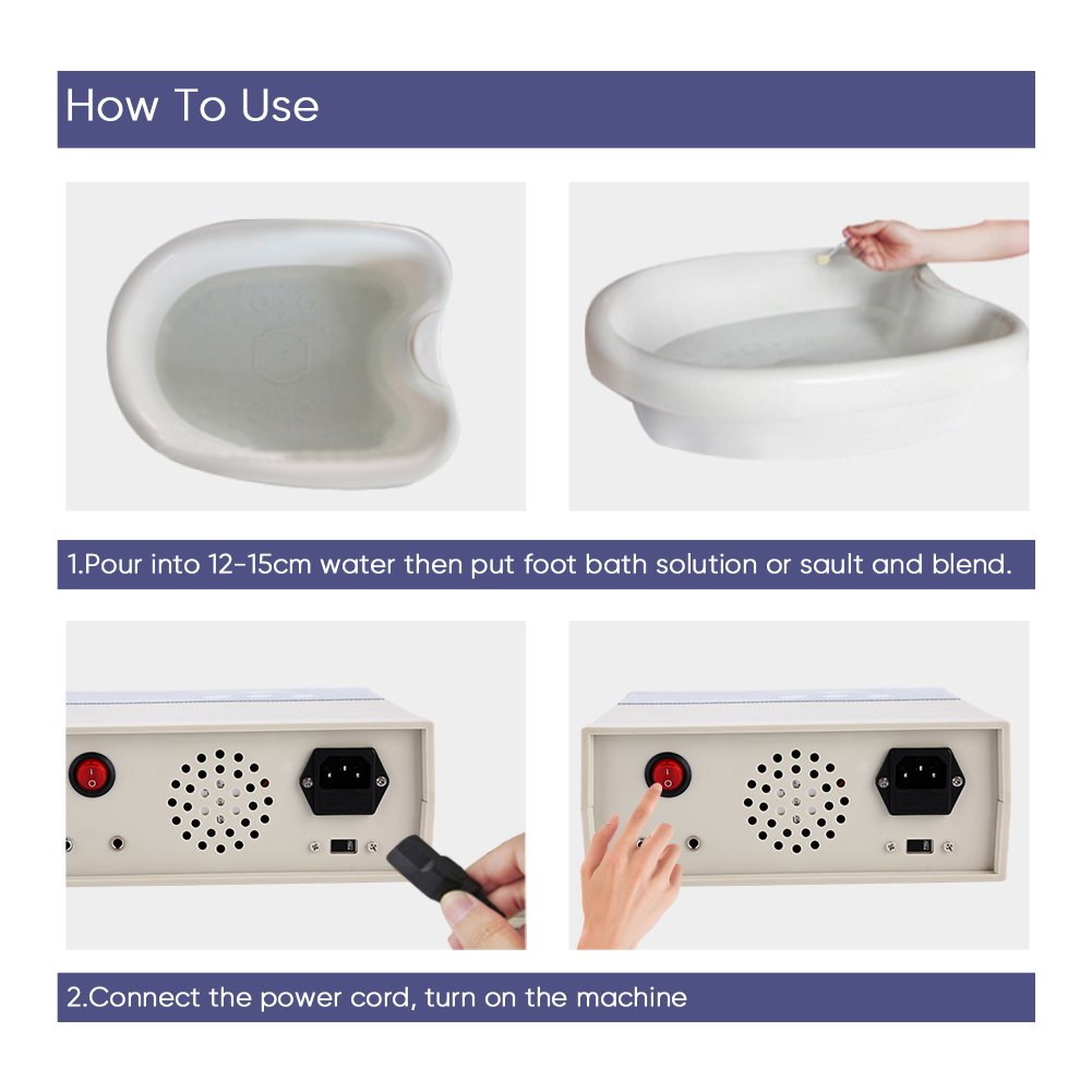 Wandisy July Gift Ionic Detox Foot Spa System - Body Ion Cleanse Detox Belt with EU Plug (220V) for Home Relaxation & Wellness Therapy