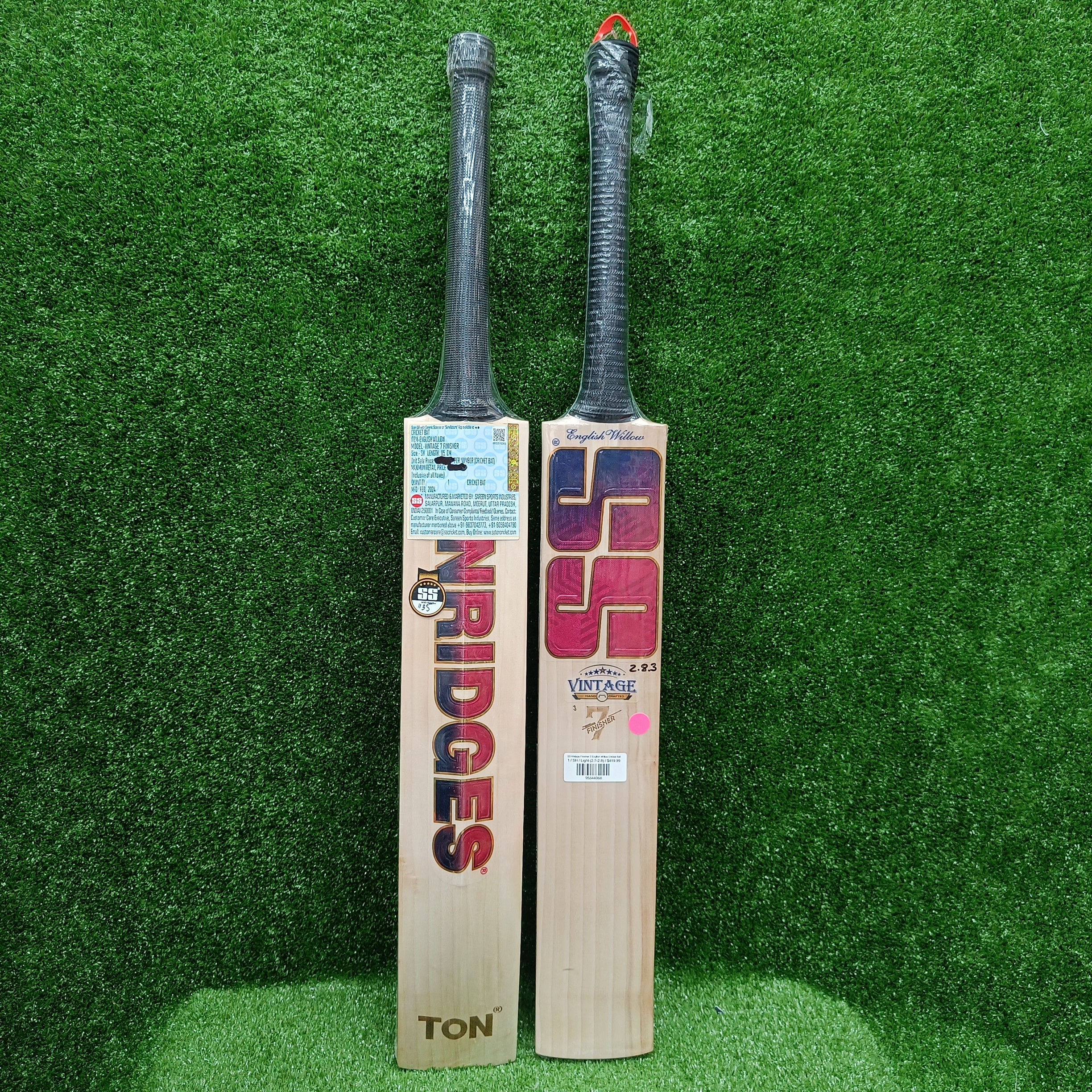 Premium SS Vintage Finisher 7 English Willow Cricket Bat - Professional Grade for Matches & Practice | Perfect for Cricket Enthusiasts & Club Players