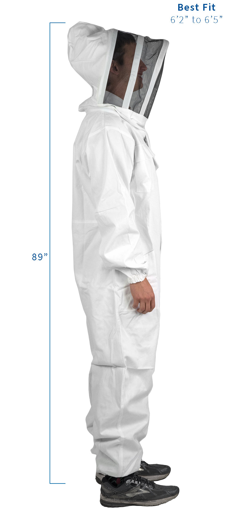 XXL Full Body Beekeeping Suit - Professional Beekeeper Protective Gear with Veil & Gloves - Perfect for Honey Harvesting & Hive Inspection