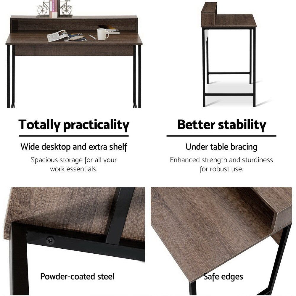 Sturdy Metal Computer Desk for Home Office & Study - Ergonomic Student Desk with Durable Steel Frame - Perfect for Small Spaces & Remote Work
