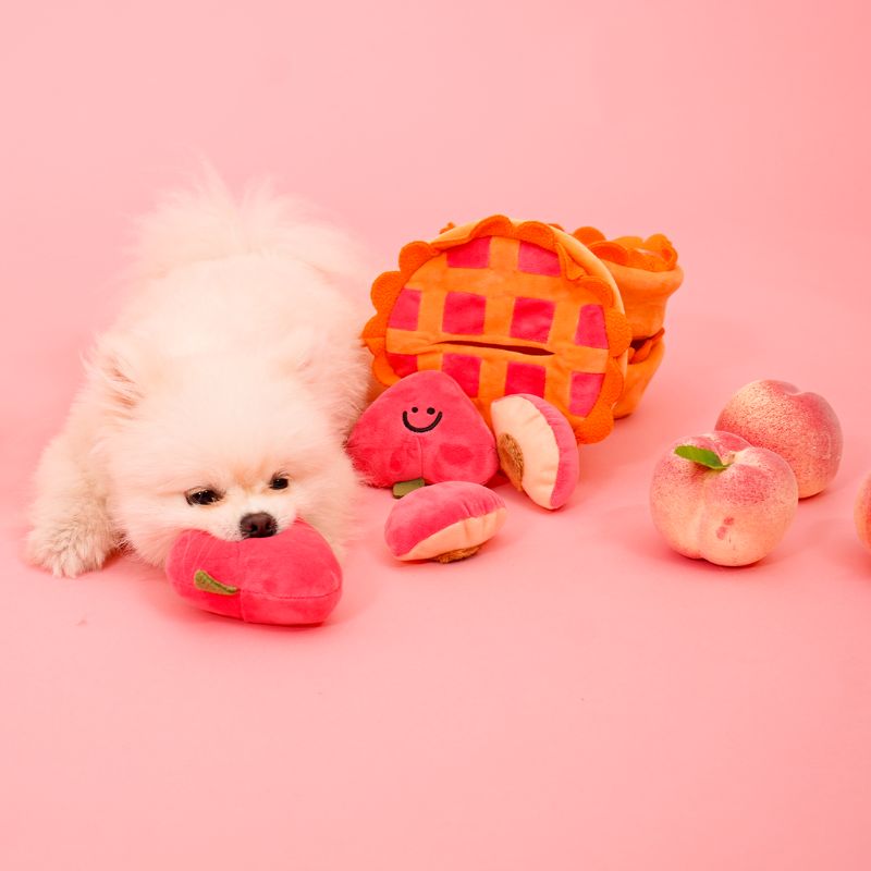 Delicious Bacon Peach Pie Dog Hunting Toy - Durable Chew Toy for Training & Outdoor Play - Perfect for Hunting Dogs & Active Pets
