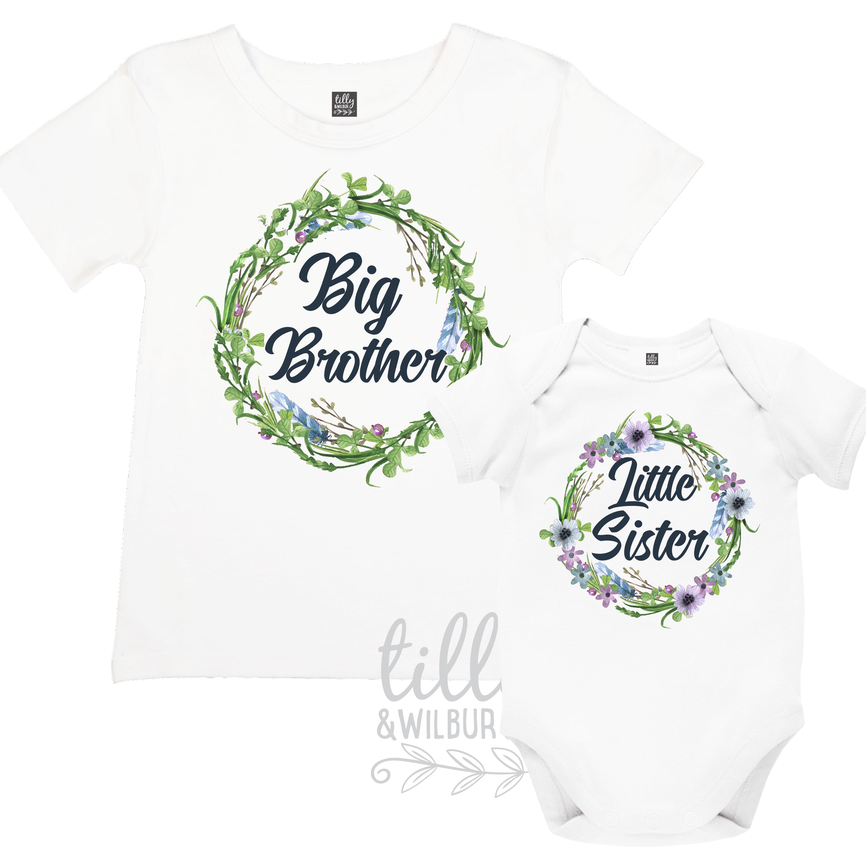 Big and Little Sibling Matching Outfits - Custom Color & Size Options for Family Photos, Holidays, and Special Occasions