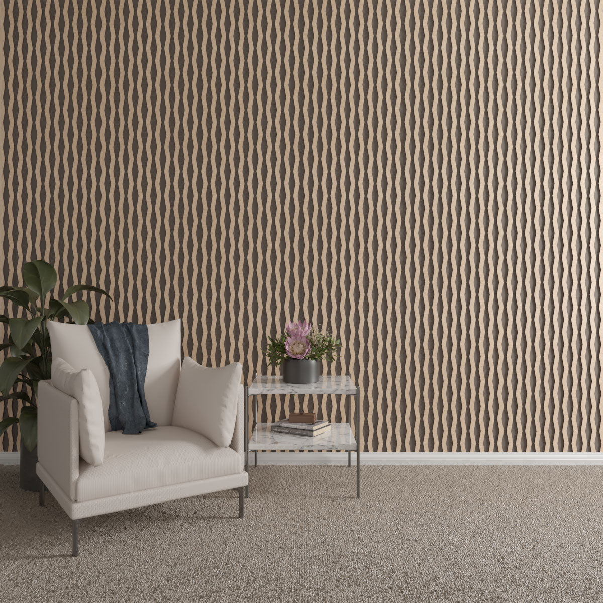 Eastport Adjustable Wood Slat Wall Kit - DIY Modern Acoustic Panel for Home Office & Bedroom Decor - Easy Installation & Customizable Design