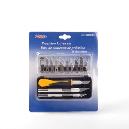 16-Piece Precision Knife Set - Professional Stainless Steel Craft Knives for Carving, Cutting & Detail Work - Perfect for Artists, Chefs & DIY Enthusiasts