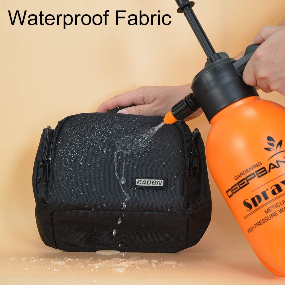 CADeN Compact Waterproof Camera Shoulder Crossbody Bag - Compatible with Nikon, Canon, Sony SLR/DSLR Mirrorless Cameras & Lenses (1.0 S, Black) - Perfect for Travel, Hiking & Outdoor Photography