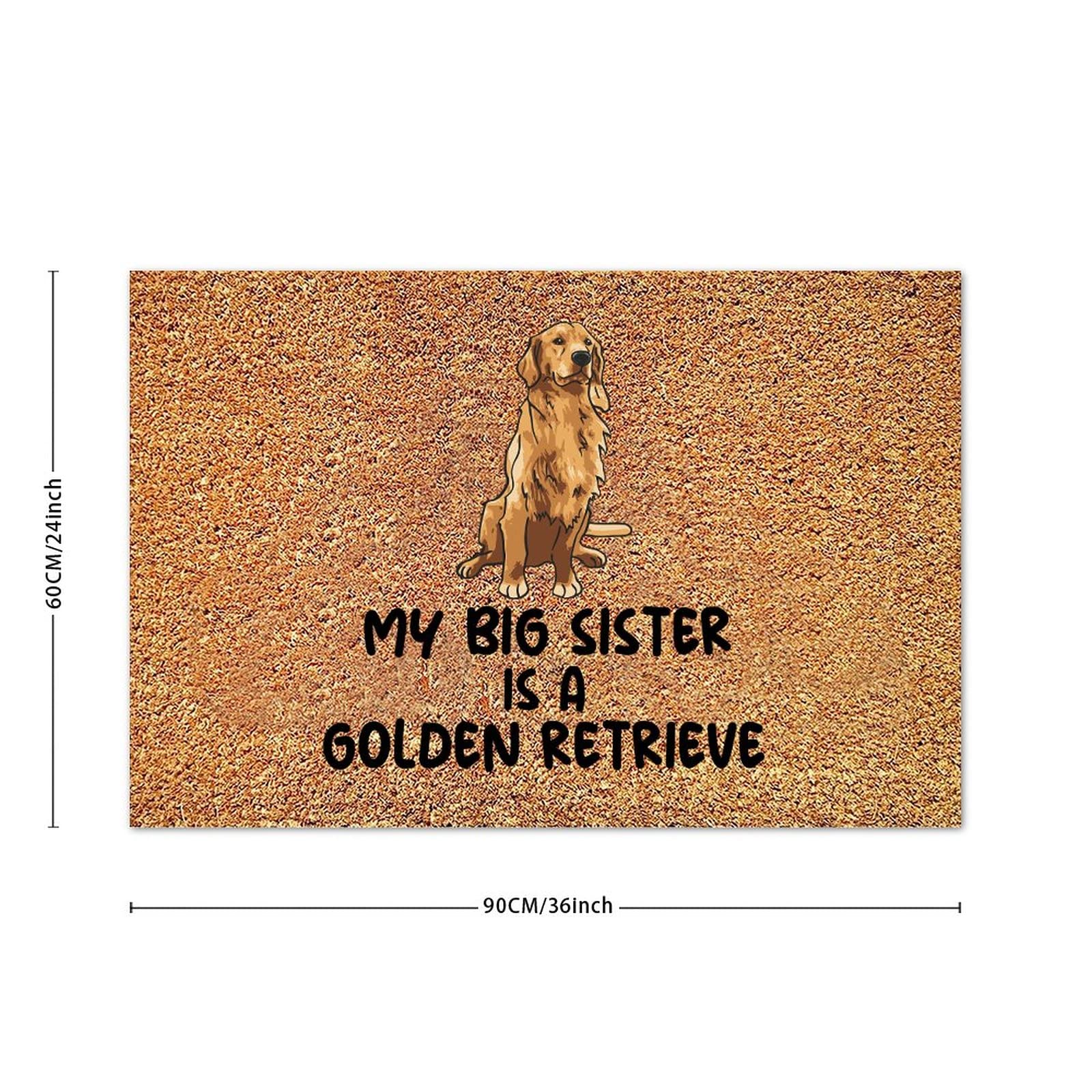 **Personalized Golden Retriever Dog Doormat - Custom Pet Photo Print, Coconut Coir, Non-Slip Backing - Indoor/Outdoor Entryway Mat for Pet Lovers, Dirt-Trapping, Easy Clean - Perfect Gift for Dog Owners**    *(Ideal for front doors, patios, or mudrooms – keeps your home clean while celebrating your furry friend!)*