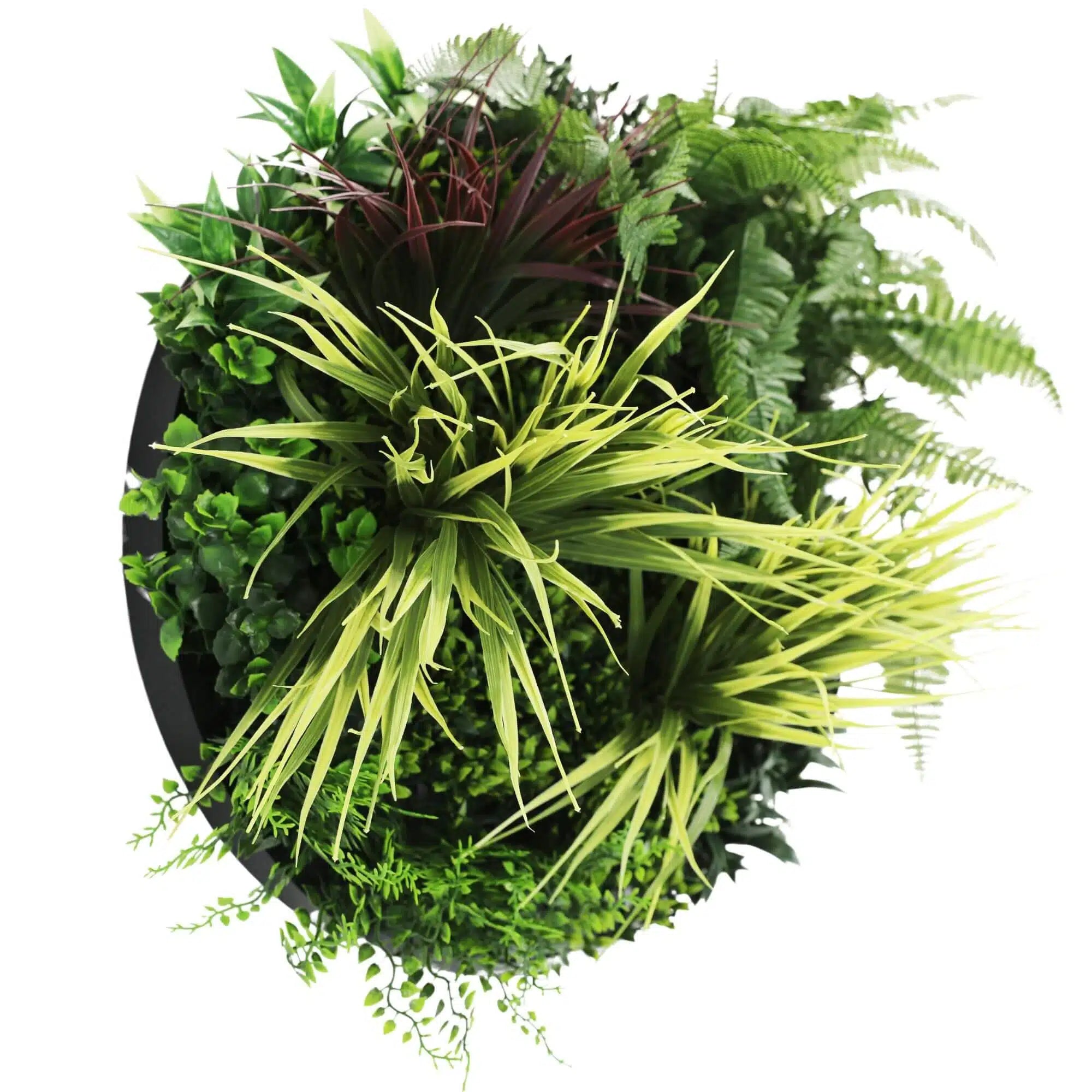 50cm Artificial Green Wall Panel - UV Resistant Slimline Fern Grass Decor for Indoor/Outdoor Use - Perfect for Home, Office, Balcony & Garden Decoration