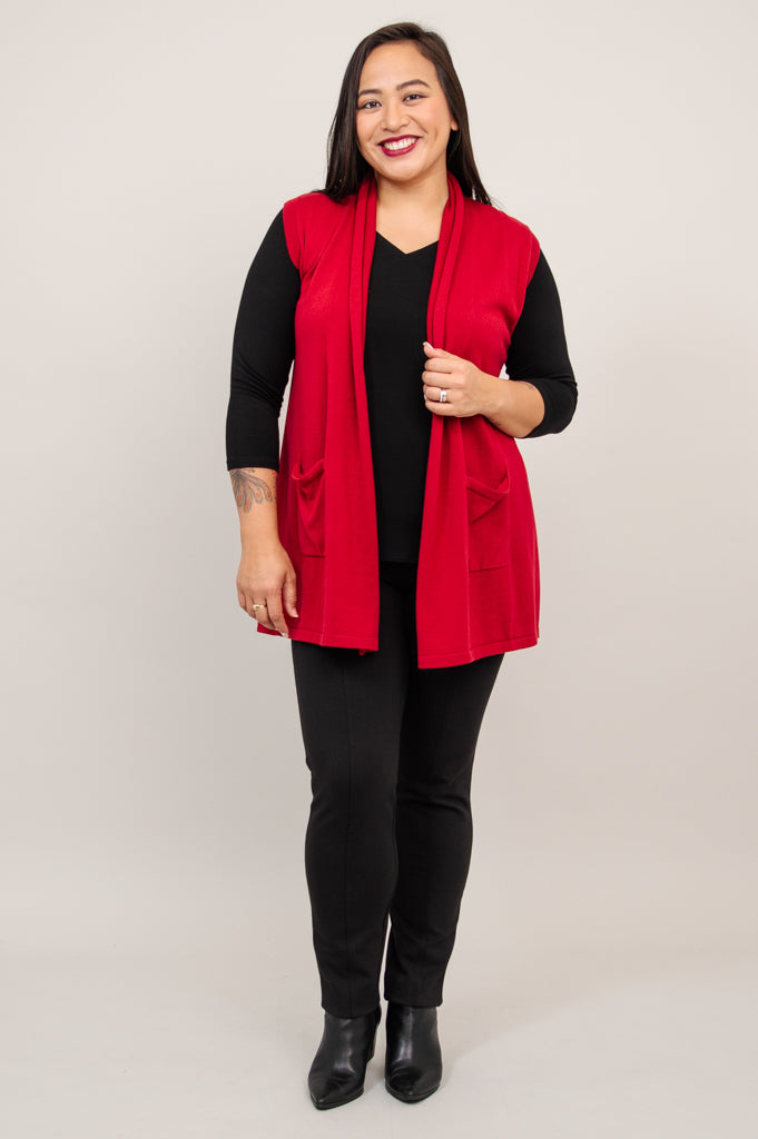 Stylish Jude Cardigan for Women - Soft Red Cotton Knit Sweater | Perfect for Fall, Winter & Casual Outfits
