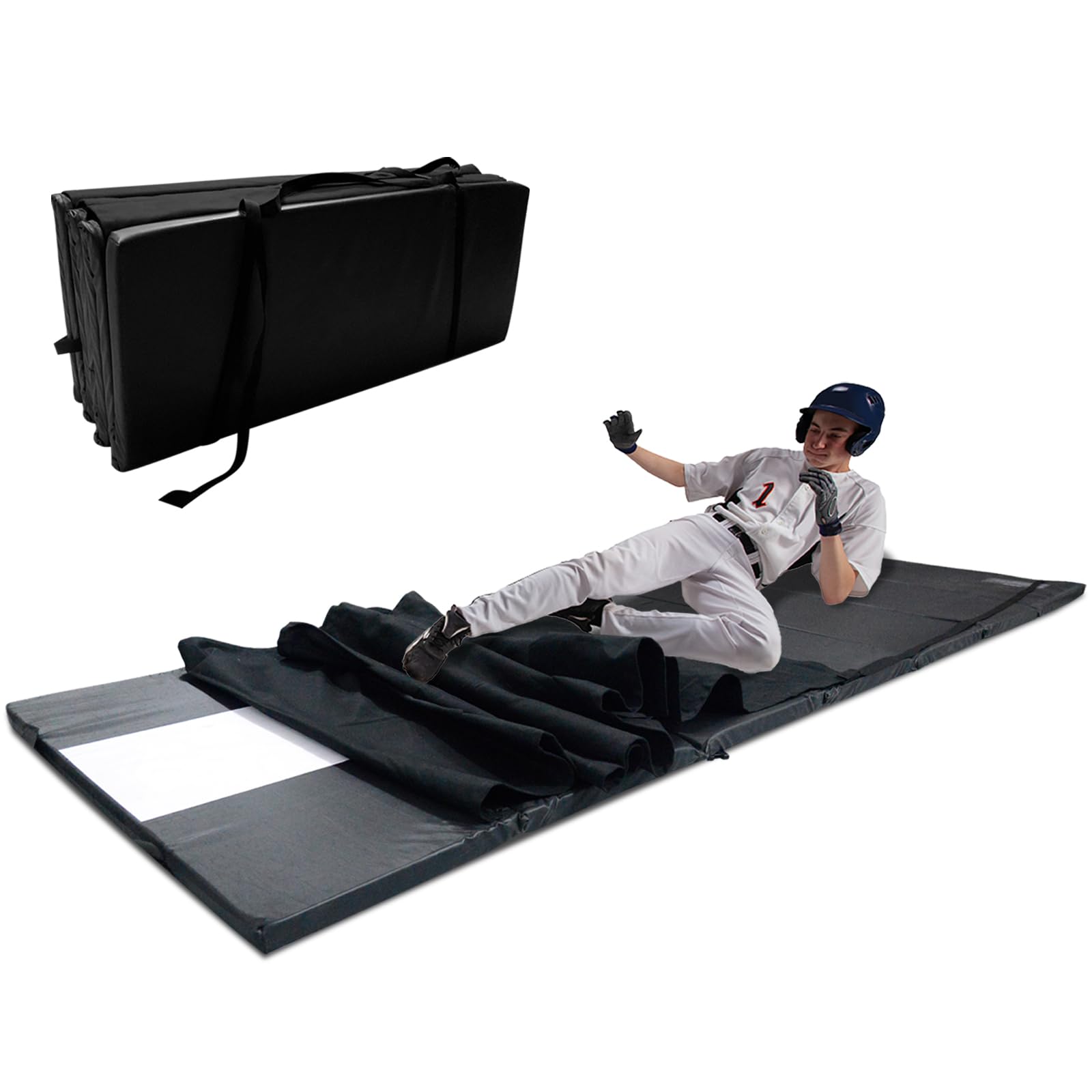 Baseball Sliding Mat for Training - Foldable 10x3.6ft Sliding Pad for Baseball & Softball | Youth Practice, Slide Rite Mat Trainer | Perfect for Indoor/Outdoor Drills & Field Training
