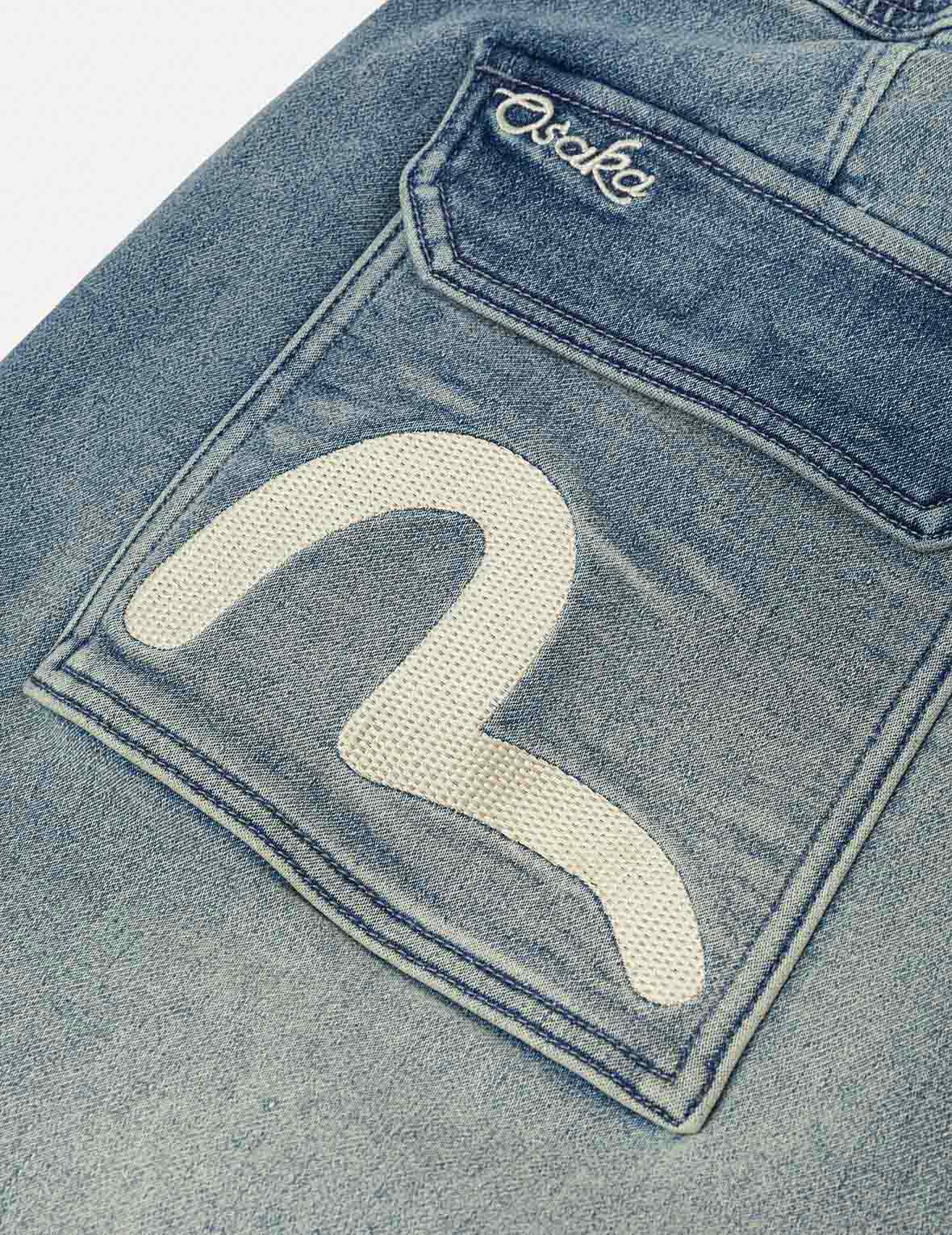 Stylish Seagull & Logo Appliqué Embroidery Denim Shorts for Women - Trendy High Waist Distressed Jeans Shorts for Summer Casual Wear & Beach Outfits