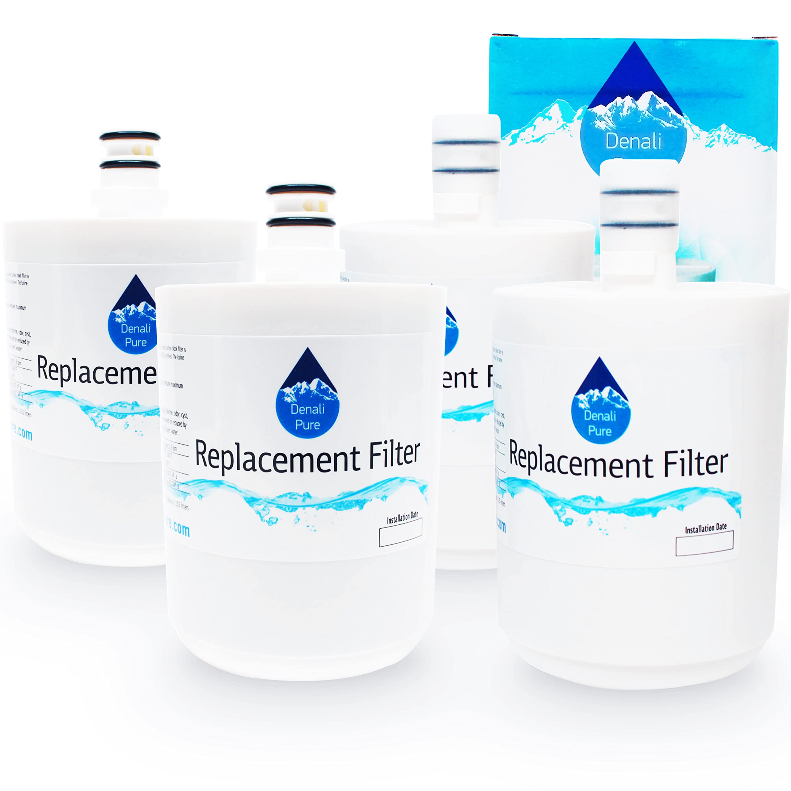 4-Pack LG LFX25974SW Refrigerator Water Filter Replacement - Compatible with LG 5231JA2002A & LT500P Fridge Water Filter Cartridges | Pure Drinking Water for Home & Office Use