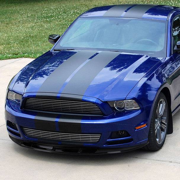 2013-2014 Ford Mustang V6/GT/Boss 302 Front Bumper Lip Splitter Kit - Glossy Black 3PC (Not Compatible with Shelby GT500) | Aggressive Styling Upgrade for Street & Show Car Enthusiasts