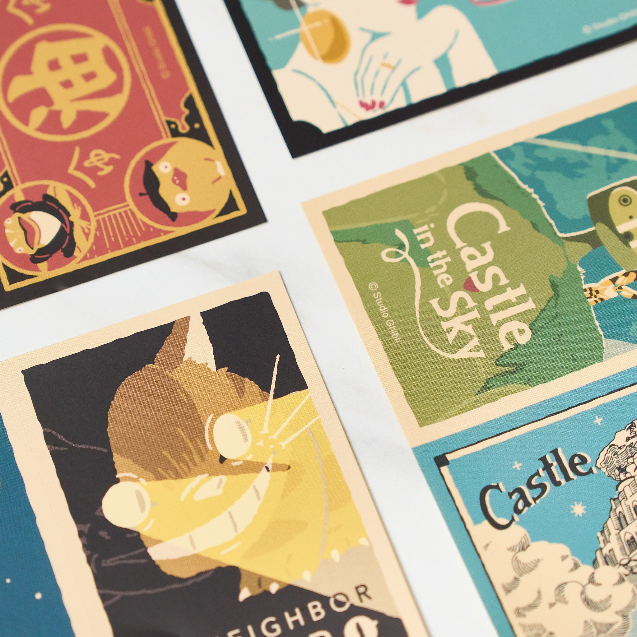 Studio Ghibli Retro Stickers Set - Spirited Away, My Neighbor Totoro, Howl's Moving Castle Anime Decals - Waterproof Vinyl Stickers for Laptops, Water Bottles, Journals & DIY Crafts