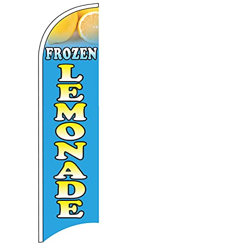 Frozen Lemonade Windless Swooper Flag - Vibrant Feather Banner Sign for Outdoor Decor, Parties & Events (Flag Only) - Perfect for Beach, Poolside, and Summer Celebrations