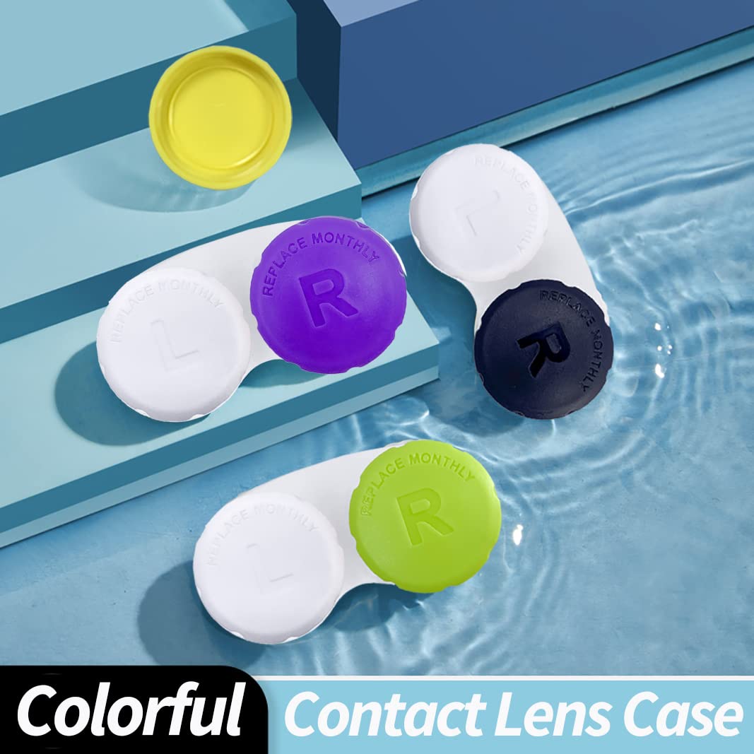 Travel Contact Lens Case for Daily Use - Black | Compact & Leak-Proof Storage for Contacts on the Go