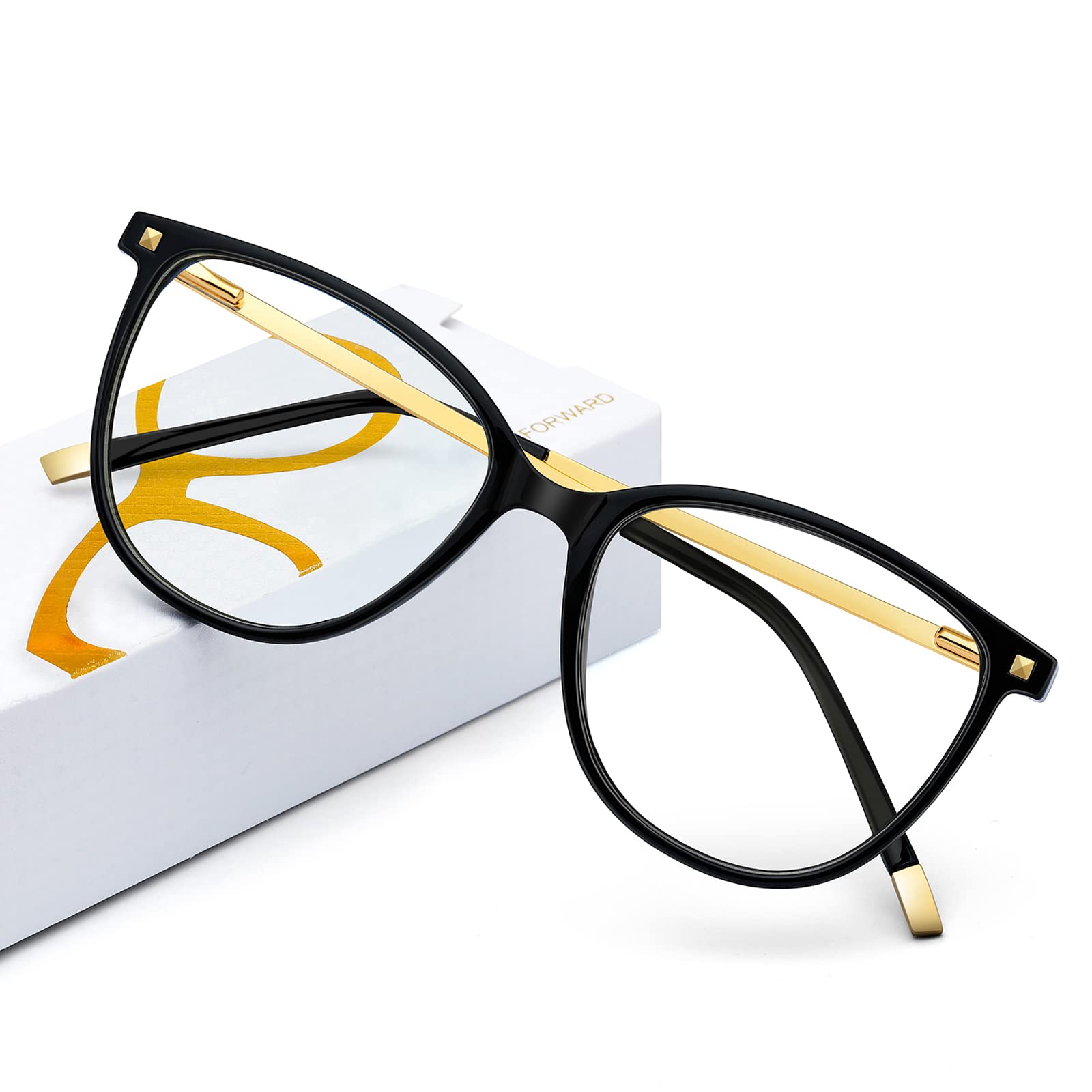 HUNSQUER Blue Light Blocking Glasses for Women & Men - Anti Eyestrain Computer Glasses for Screen Time, Gaming & Reading