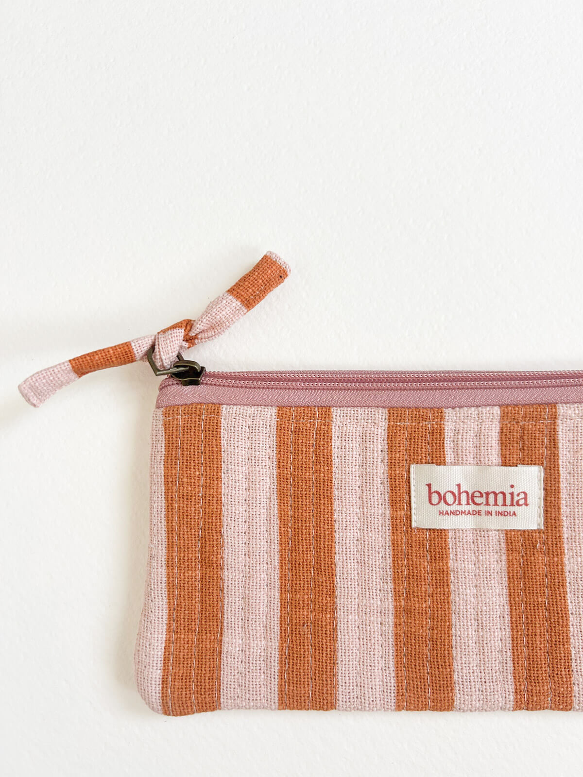 Jaipur Stripe Pencil Case - Vibrant Pink City Design for School, Office & Travel Organization | Stylish Pouch for Pens, Markers & Art Supplies